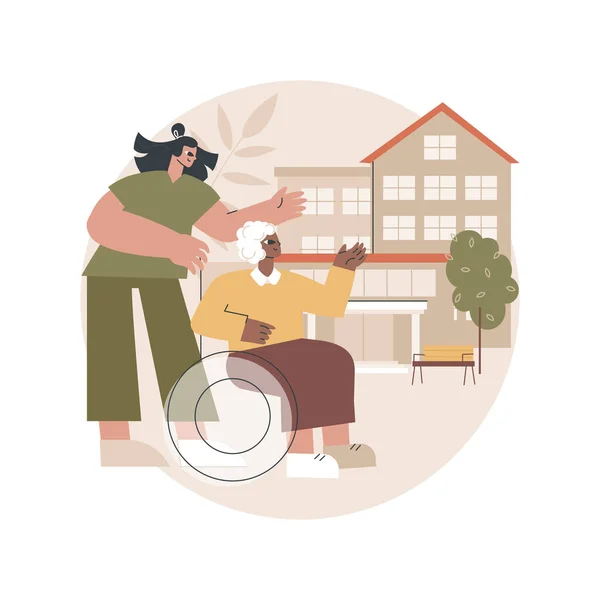 Nursing home abstract concept vector illustration. — Stock Vector