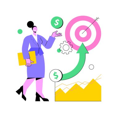 İş yönü soyut konsept vektör çizimi.