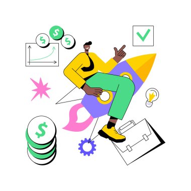 İş büyümesi soyut konsept vektör çizimi.