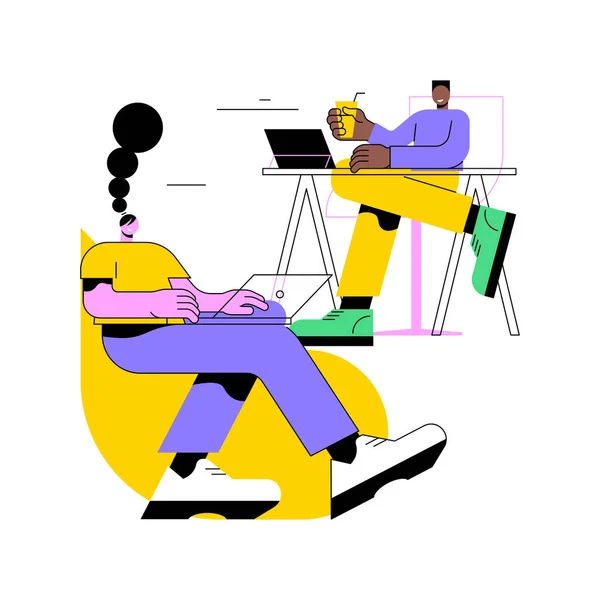 Coworking conceito abstrato ilustração vetorial. —  Vetores de Stock