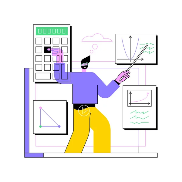 Online math tutoring abstract concept vector illustration.