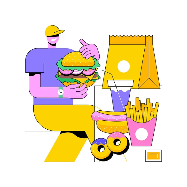 Fast food abstract concept vector illustratie. — Stockvector
