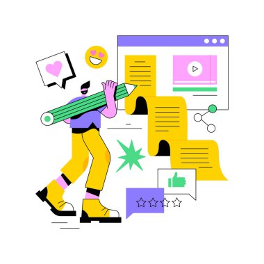 Günlük makaleleri soyut konsept vektör çizimi.