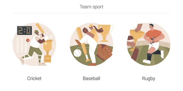 Equipe esporte conceito abstrato vetor ilustrações. — Vetor de Stock