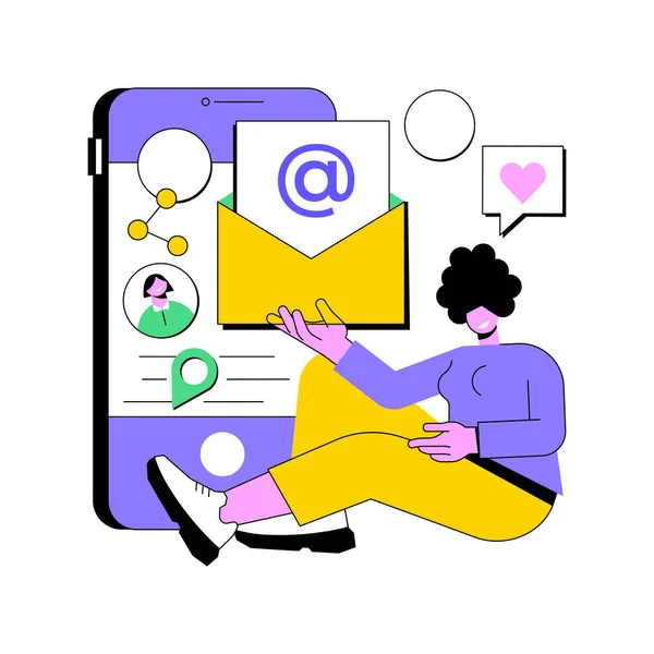 Email marketing resumo conceito vetor ilustração. — Vetor de Stock