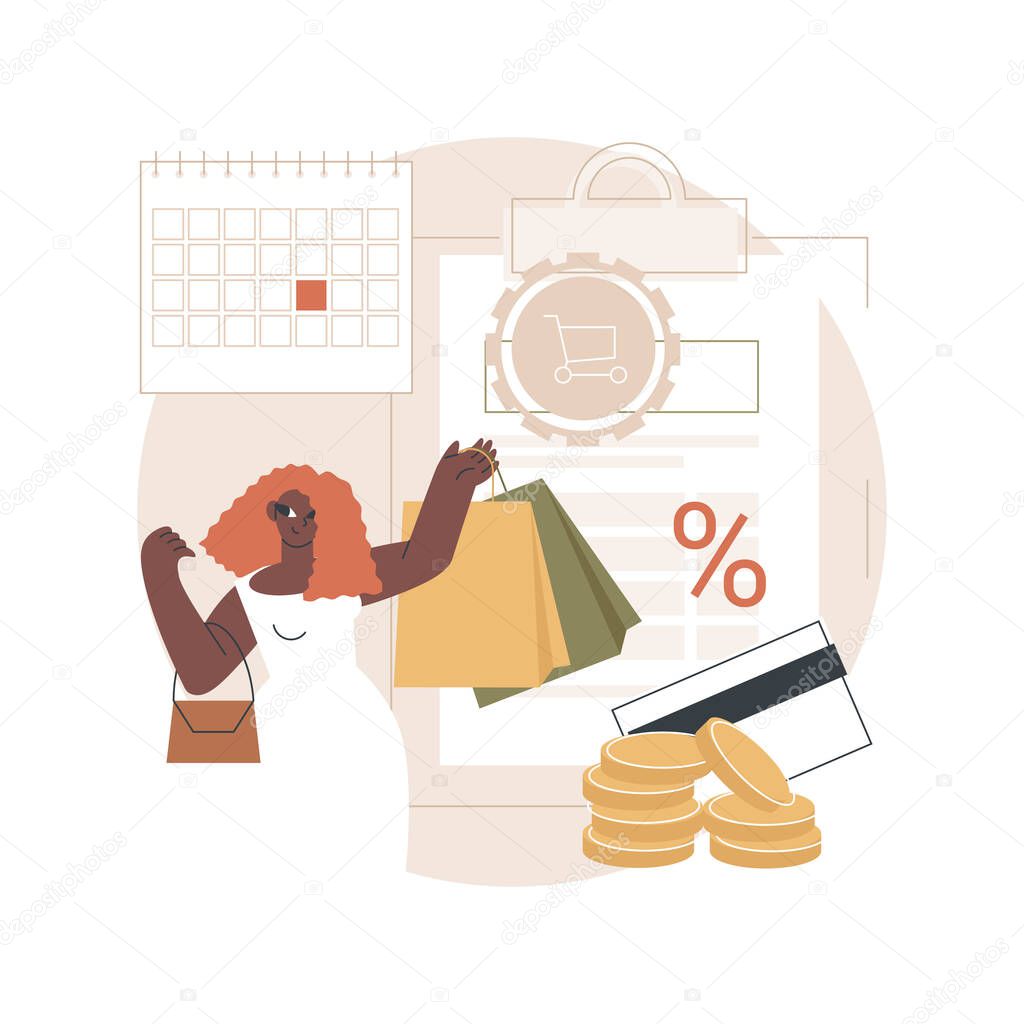 Deferment of payment abstract concept vector illustration.