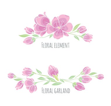 Sakura çiçekleri unsurları