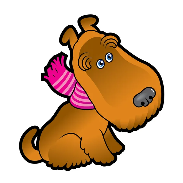 Lindo terrier de dibujos animados — Vector de stock