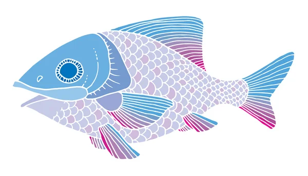Design of colored Fish — Stock Vector