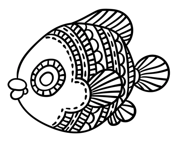 Desenho do doodle Fish —  Vetores de Stock