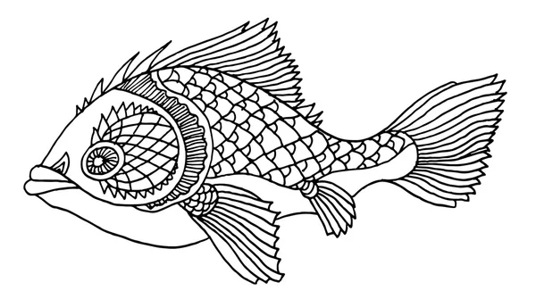 Desenho de peixes tropicais —  Vetores de Stock