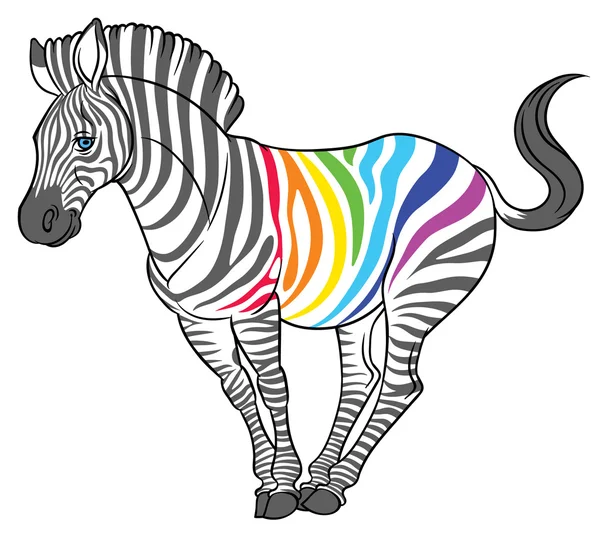 Niedliches Zebra in lustiger Pose — Stockvektor