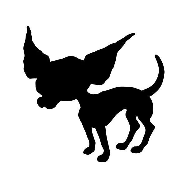 Silhouet van Chihuahua hond — Stockvector