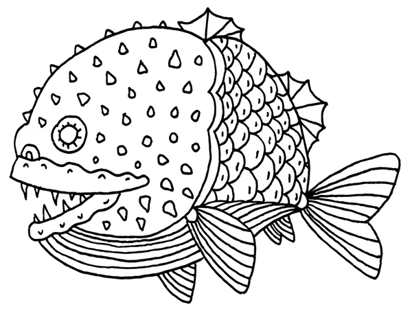 Design von Meeresfischen — Stockvektor