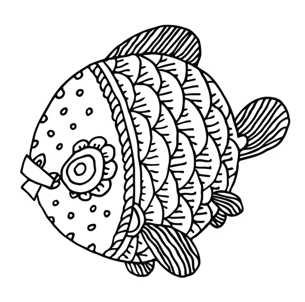 手描きの熱帯魚 — ストックベクタ