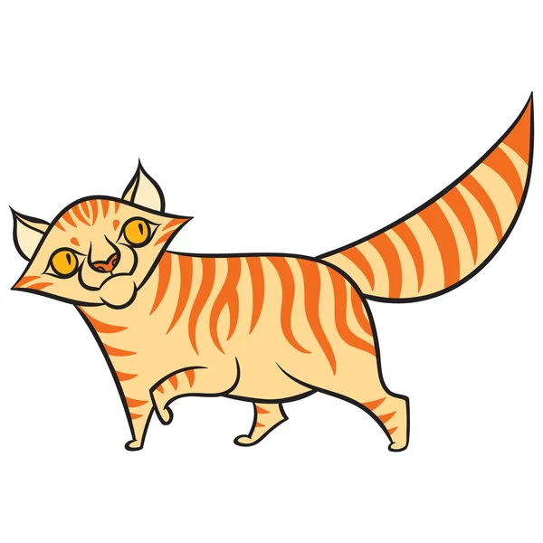 Cartoon tabby cat — Stock Vector