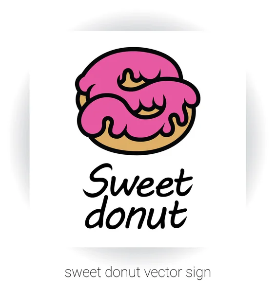 Dulce esmalte donut — Vector de stock