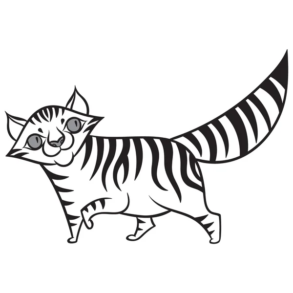 Dibujos animados tabby cat — Vector de stock