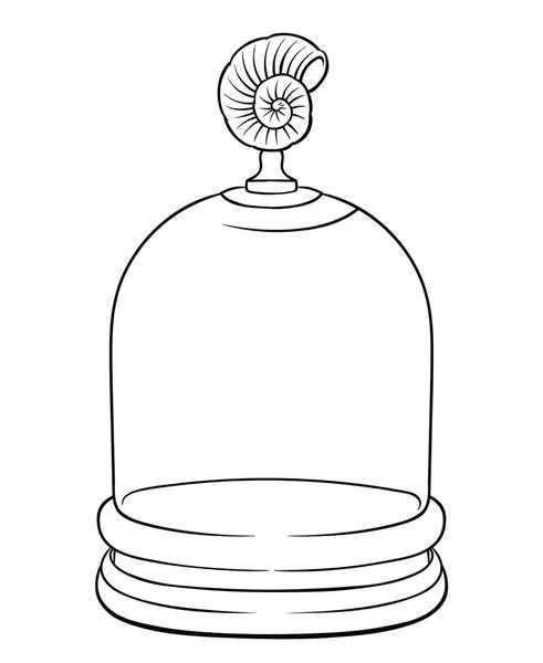 France Glass Cloche — Stock Vector