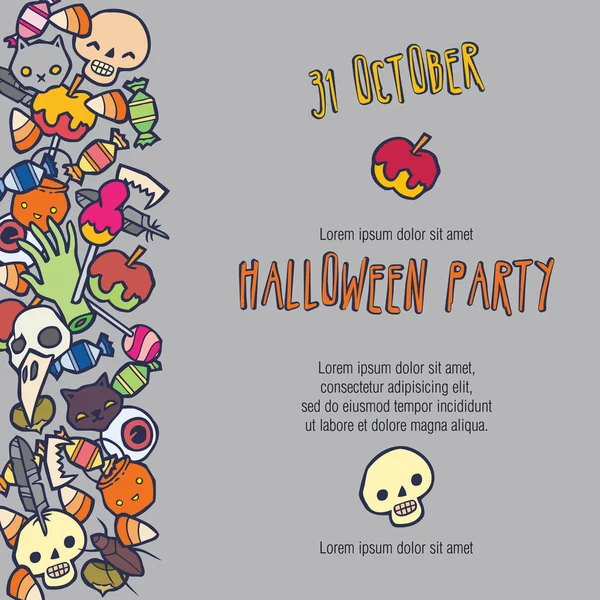 Halloween trucs vectoriel invitation modèle — Image vectorielle