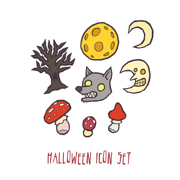 Zestaw ikon wektorowych Halloween — Wektor stockowy