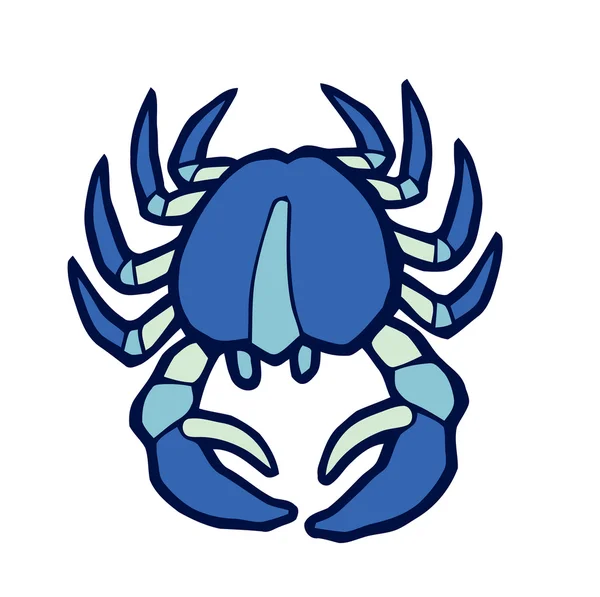 Marine blue crab stylized vector illustration — Stock Vector