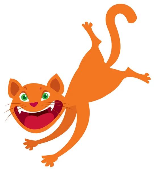 Cartoon red cat vector — Stock Vector