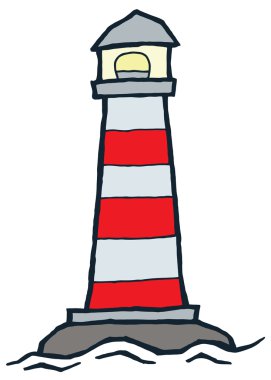 Kırmızı ve beyaz deniz feneri