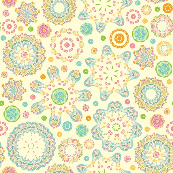 Hellen farbigen nahtlosen Muster mit Blumen — Stockvektor