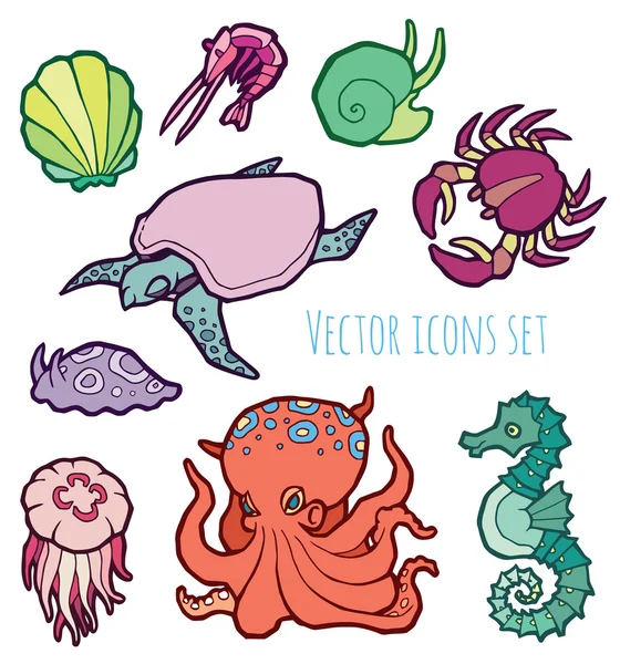 Animals - marine life — Stock Vector