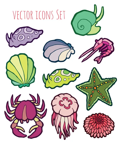 Animales - vida marina — Vector de stock