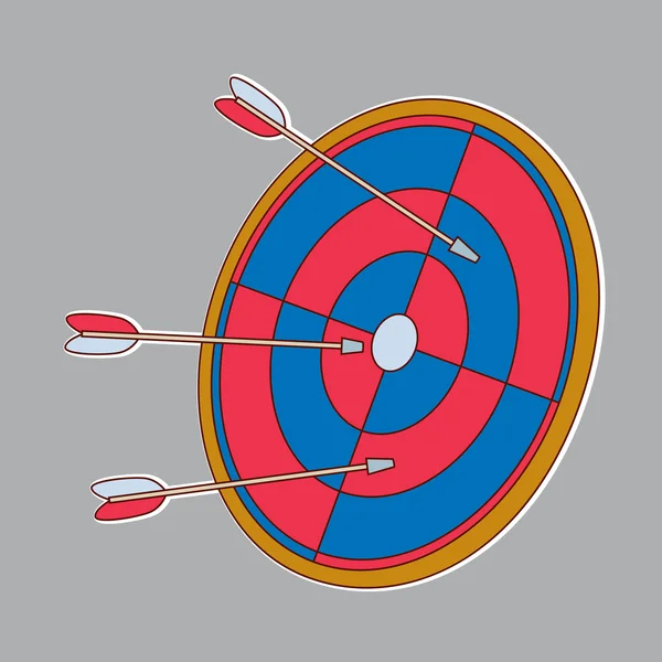 Cible avec des flèches — Image vectorielle