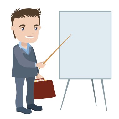 gemide iş elbiseli adam gösterir