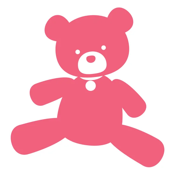 Urso rosa quadro puro - para sinais, logotipos e estampagem — Vetor de Stock