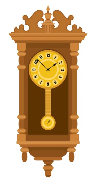 Viejo reloj de pared retro — Vector de stock