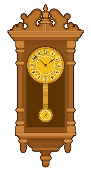 Старые настенные часы — стоковый вектор