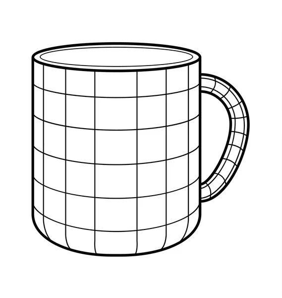 Zwart-wit cup — Stockvector