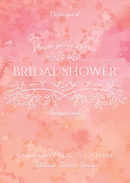 Bridal shower invitation — Stockvector