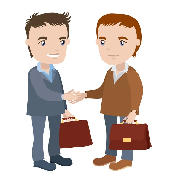 Two men shaking hands — Stock Vector