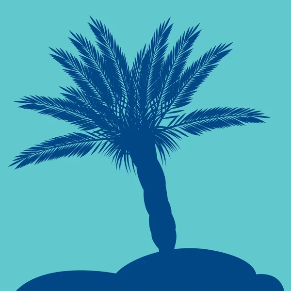 Silhouet van Palm — Stockvector