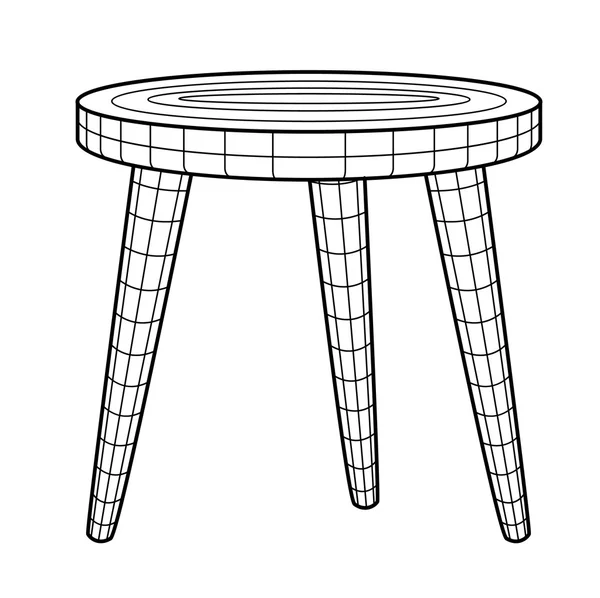 Retro stool — Stock Vector