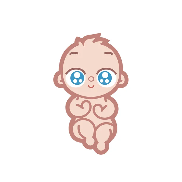 Pasgeboren kleine baby — Stockvector