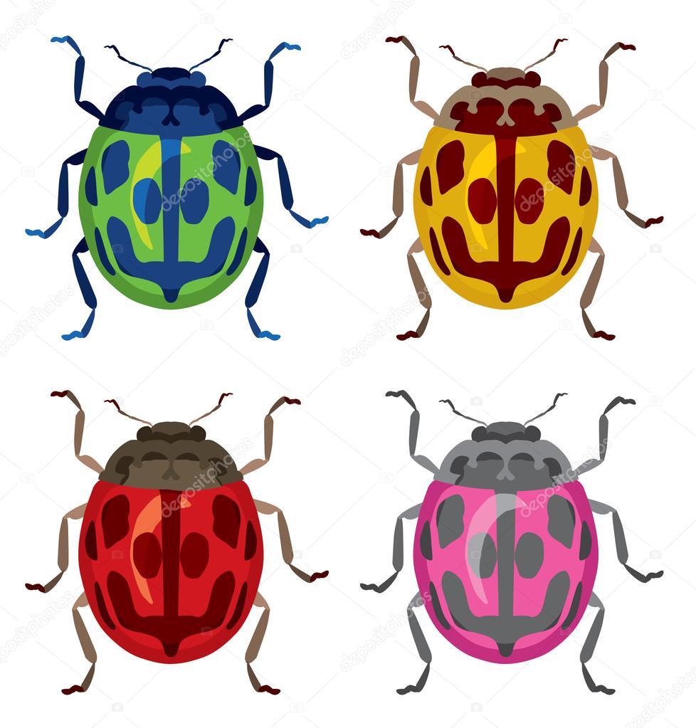 brightly colored beetles
