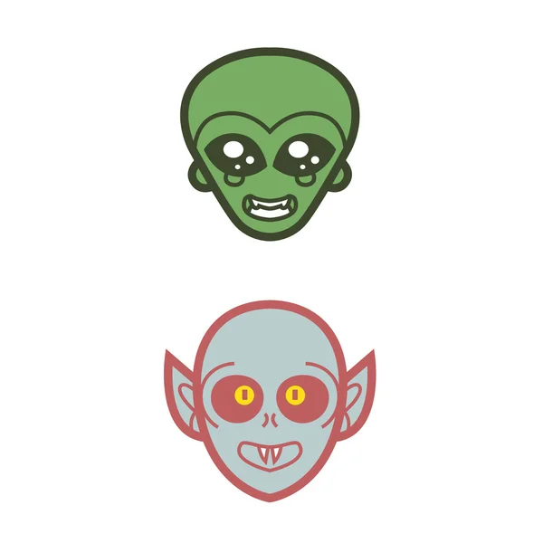 Vampiro extraterrestre muertos vivientes — Vector de stock