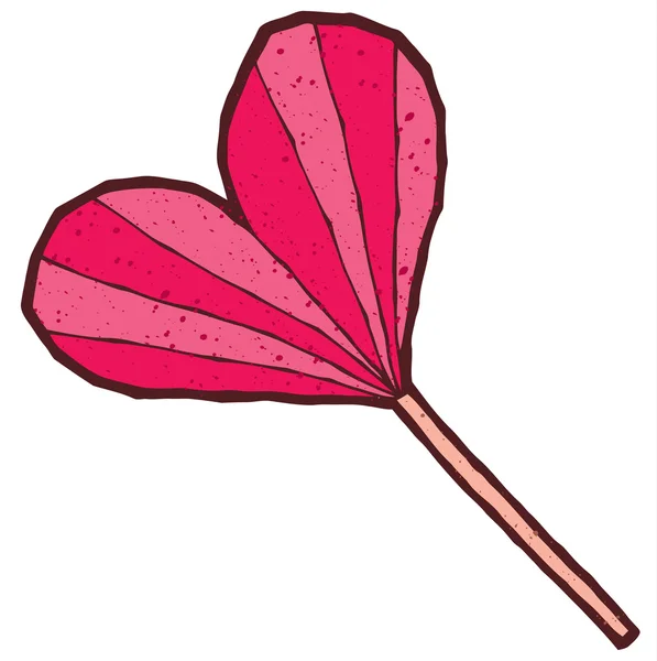 Heart shaped red fan — Stock Vector