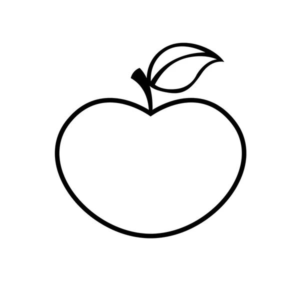 Gestileerde apple — Stockvector