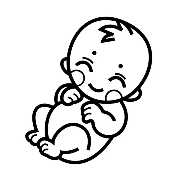生まれたばかりの小さな赤ちゃん — ストックベクタ