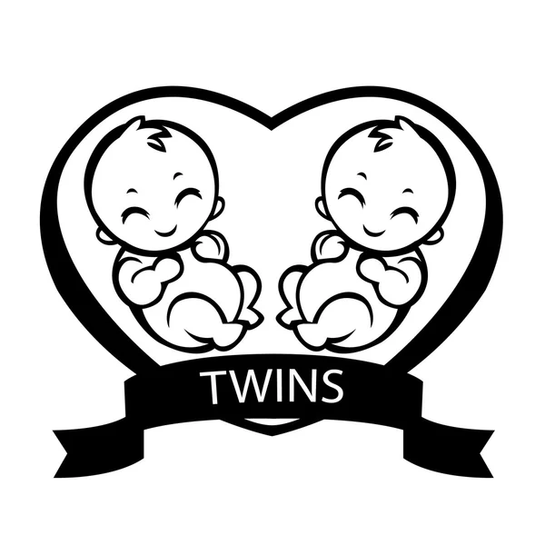 Crianças gêmeas —  Vetores de Stock