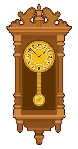 Viejo reloj de pared retro — Vector de stock