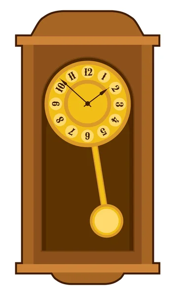Старий ретро стіновий годинник — стоковий вектор